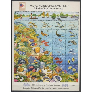 Timbres - Palau - 1986 - No 92/131 - vie marine