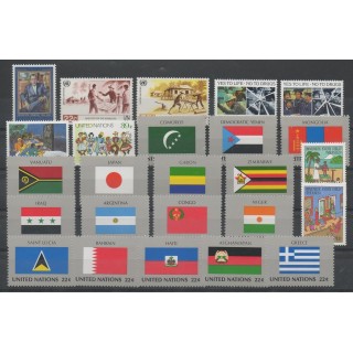 Timbres  - Nations Unies (ONU - New-York) - Année complète - 1987 - No 487/511