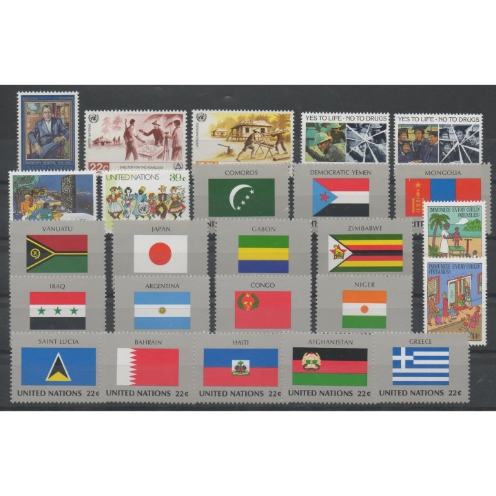 Stamps  - United Nations (UN - New York) - Complete year - 1987 - Nb 487/511