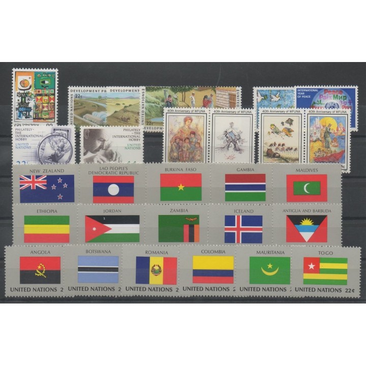 Stamps  - United Nations (UN - New York) - Complete year - 1986 - Nb 458/486