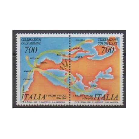 Italy - 1990 - Nb 1835/1836 - Christophe Colomb