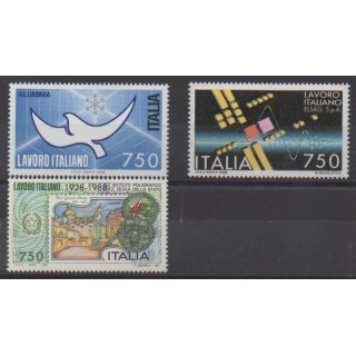 Buy this set of stamps of Italy of the year 1988 (Nb 1795/1797).