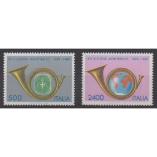 Buy this set of stamps of Italy of the year 1989 (Nb 1820/1821).