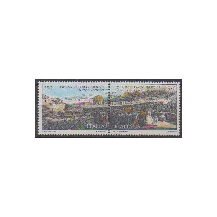 Acheter cette série de timbres d'Italie de l'année 1989 (No 1827/1828).
