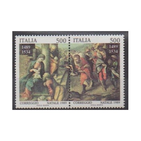 Italie - 1989 - No 1831/1832 - Peinture - Noël