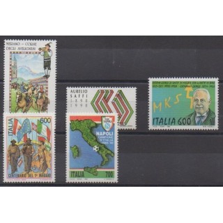 Acheter cette série de timbres d'Italie de l'année 1990 (No 1877/1881).