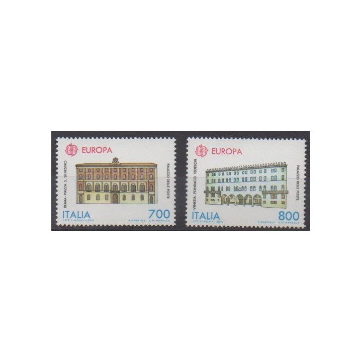 Acheter cette série de timbres d'Italie de l'année 1990 (No 1882/1883).