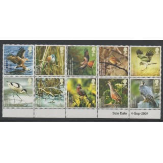 Timbres - Grande-Bretagne - 2007 - No 2922/2931 - oiseaux
