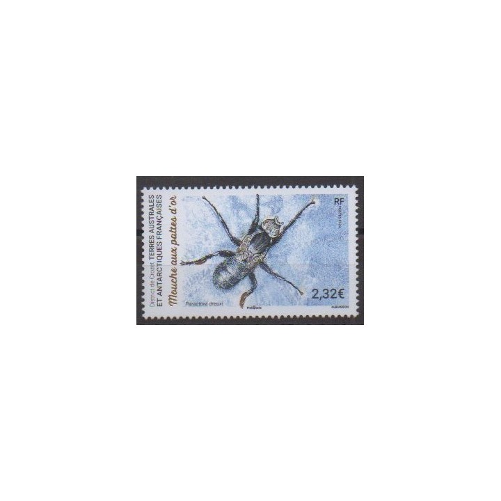 Acheter ce timbre des Terres Australes et Antarctiques Françaises de l'année 2023 (Mouche aux pattes d'or).