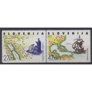 Buy this set of stamps of Slovenia of the year 1992 (Nb 20/21).