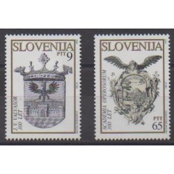 Slovénie - 1993 - No 65/66 - Célébrités - Armoiries