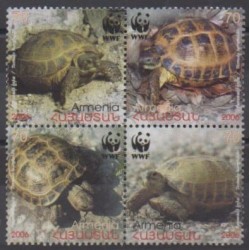 Armenia - 2007 - Nb 499/502 - Turtles - Endangered species - WWF
