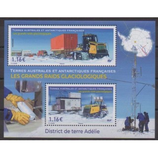 Buy this stamp of FSAL of the year 2023 (Les grands raids glaciologiques).