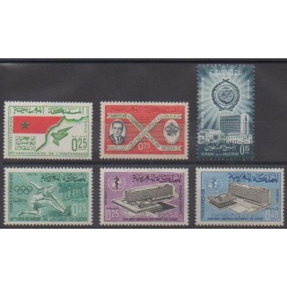 Buy this set of stamps of Morocco of the year 1966 (Nb 498/503).