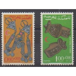 Maroc - 1967 - No 523/524 - Art - Santé ou Croix-Rouge