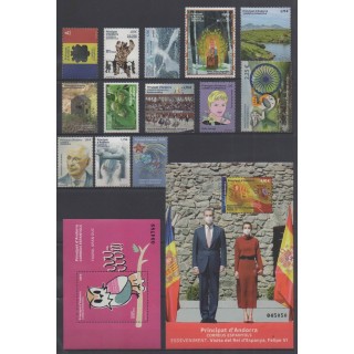 Acheter les timbres et les 2 blocs-feuillets d'Andorre espagnol de l'année 2022 (No 510/524).
