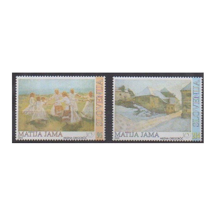 Acheter cette série de timbres de Slovénie de l'année 2002 (No 373/374).