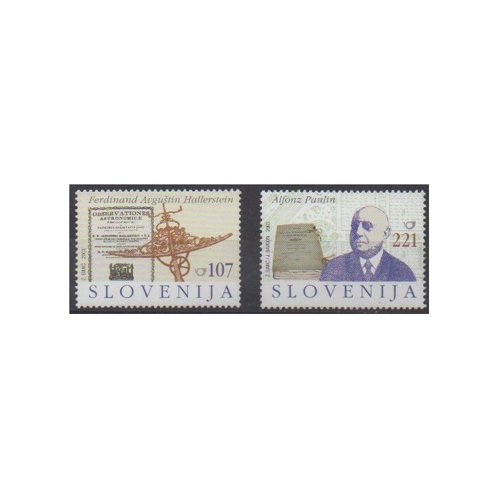 Buy this set of stamps of Slovenia of the year 2003 (Nb 381/382).