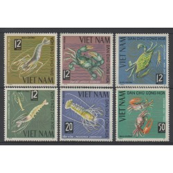 North Vietnam - 1965 - Nb 442/447 - sea life