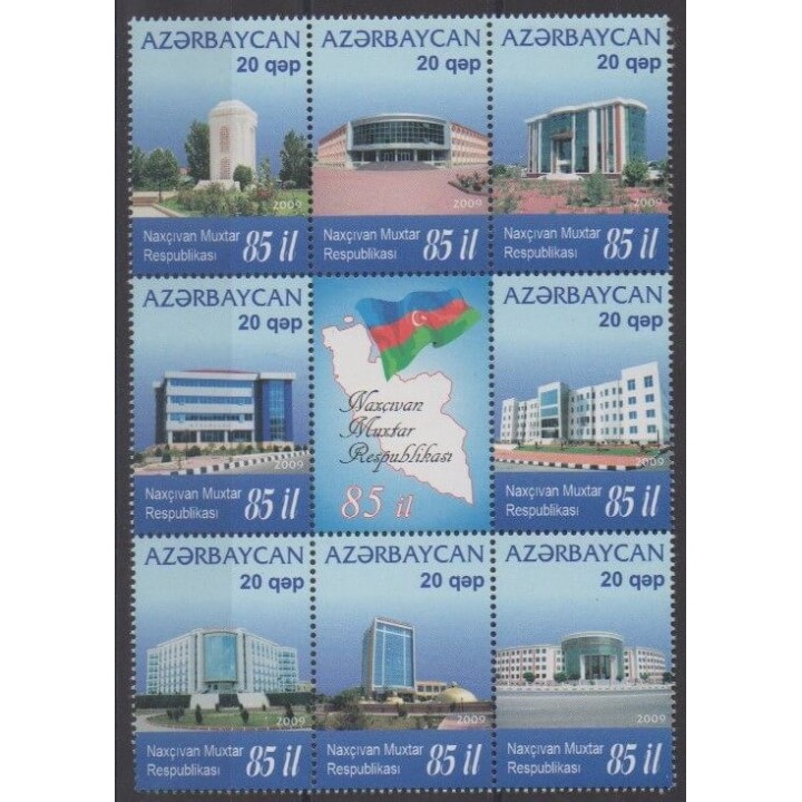 Acheter cette série de timbres d'Azerbaïdjan de l'année 2009 (No 639/646).