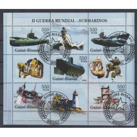 Guinea-Bissau - 2005 - Nb 2032/2036 - Second World War - Boats - Used