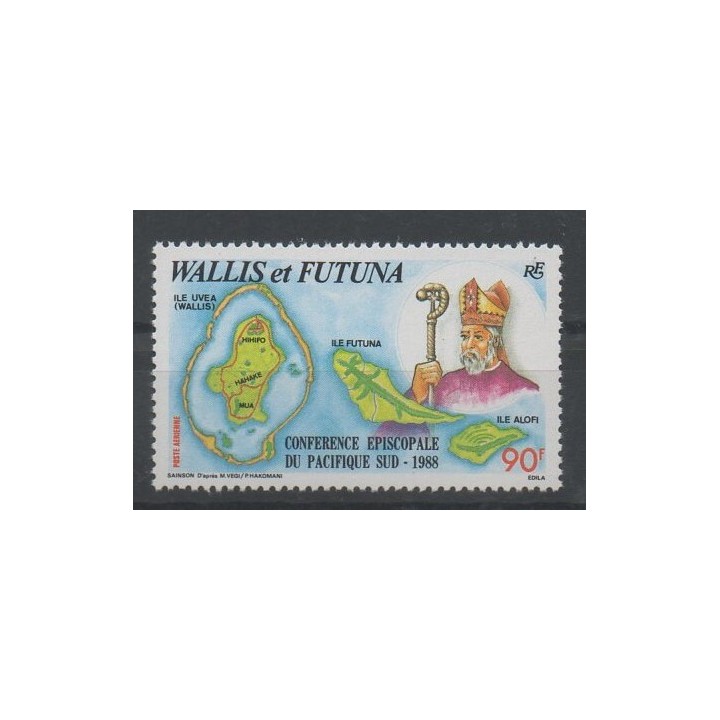 Stamps - Wallis and Futuna - Airmail - 1988 - Nb PA 163 - various religions
