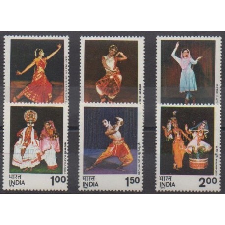 Inde - 1975 - No 449/454 - Costumes - Folklore