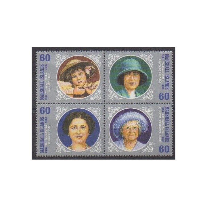 Acheter cette série de timbres de Marshall de l'année 2000 (No 1335/1338).