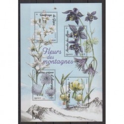 France - Blocks and sheets - 2023 - Nb BF Fleurs des montagnes - Flowers