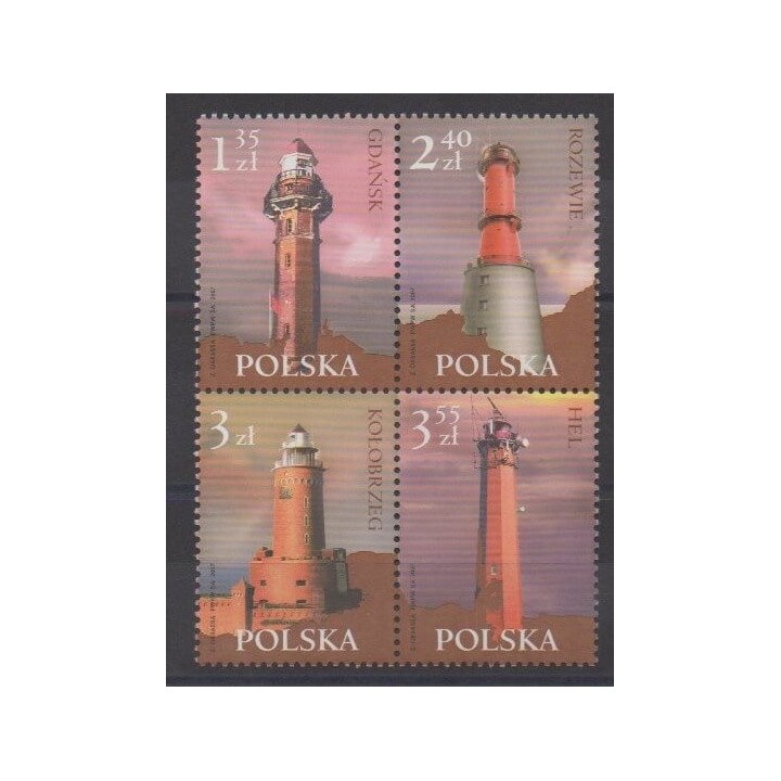 Acheter cette série de timbres de Pologne de l'année 2007 (No 4055/4058).