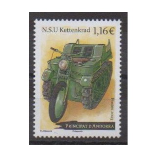 Acheter ce timbre d'Andorre français de l'année 2023 (N.S.U Kettenkrad).
