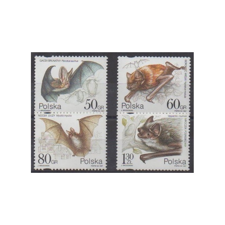Buy this set of stamps of Poland of the year 1997 (Nb 3436/3439).