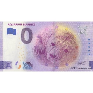 Billet souvenir touristique - 2023-9 - Aquarium Biarritz - Le phoque gris - (Pyrénées-Atlantiques)