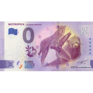 Billet souvenir touristique - 2023-2 - Biotropica - Les jardins animaliers - (Eure)