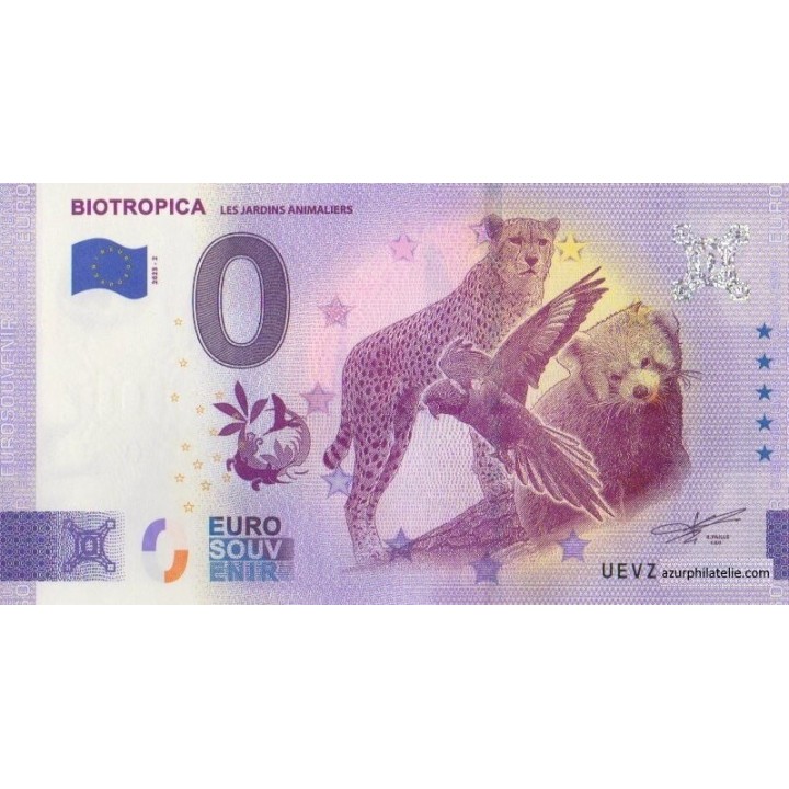 Billet souvenir touristique - 2023-2 - Biotropica - Les jardins animaliers - (Eure)