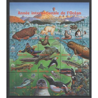 Timbres - Nations Unies (ONU - Genève) - 1998 - No 353/364 - Régions polaires