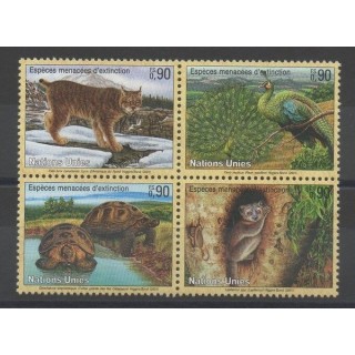 Timbres - Nations Unies (ONU - Genève) - 2001 - No 424/427 - Animaux