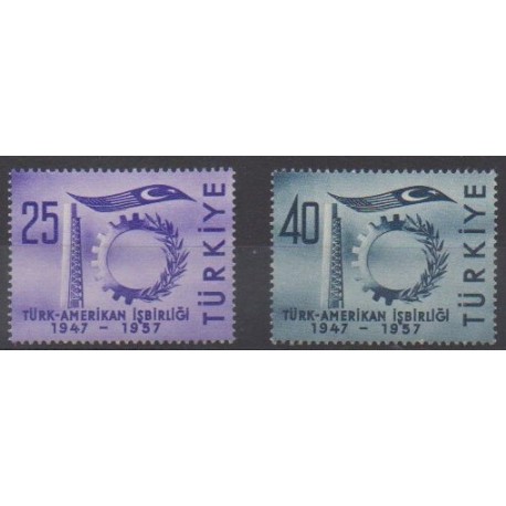 Turquie - 1957 - No 1322/1323 - Histoire