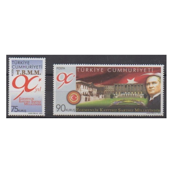Buy this set of stamps of Turkey of the year 2010 (Nb 3504/3505).