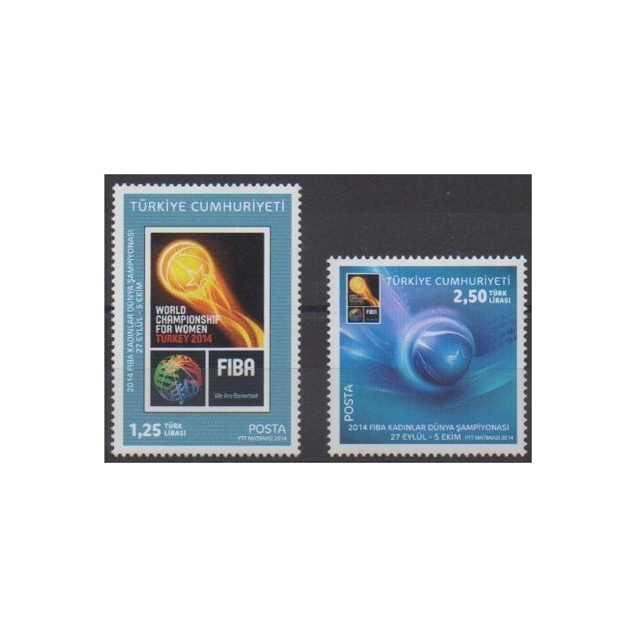 Acheter cette série de timbres de Turquie de l'année 2014 (No 3713/3714).