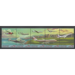 Timbres - Nations Unies (ONU - Genève) - 1997 - No 333/337 - Avions