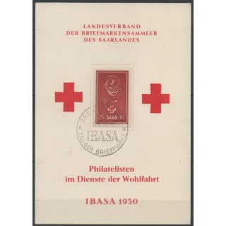 Timbres - Sarre - 1950 - No 271 FDC - Santé ou Croix-Rouge