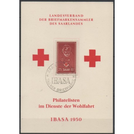 Sarre - 1950 - No 271 FDC - Santé ou Croix-Rouge