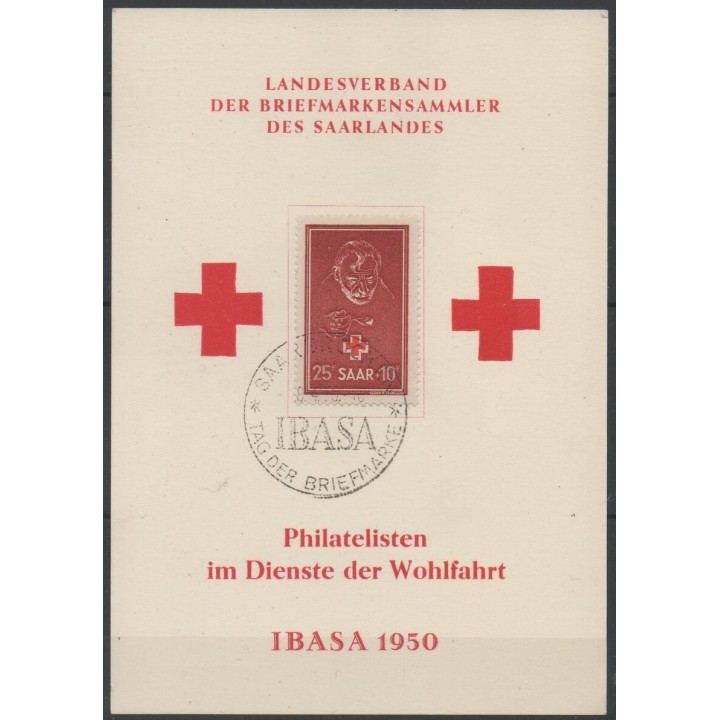 Stamps - Saar - 1950 - Nb 271 FDC - Health