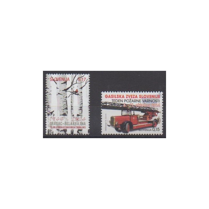 Buy this set of stamps of Slovenia of the year 2014 (Nb TB69/TB70).