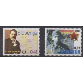 Buy this set of stamps of Slovenia of the year 2010 (Nb 727/728).