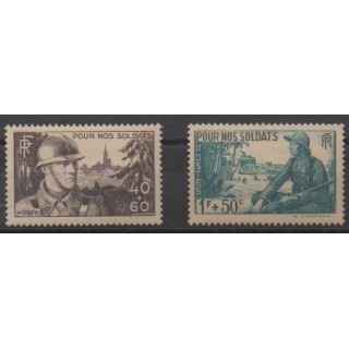 Buy this set of stamps of France of the year 1940 (Nb 451/452).