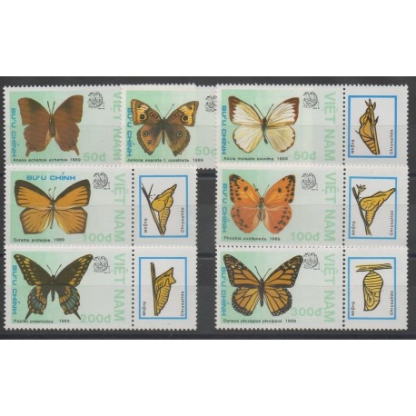 Vietnam - 1989 - No 949/955 - Papillons