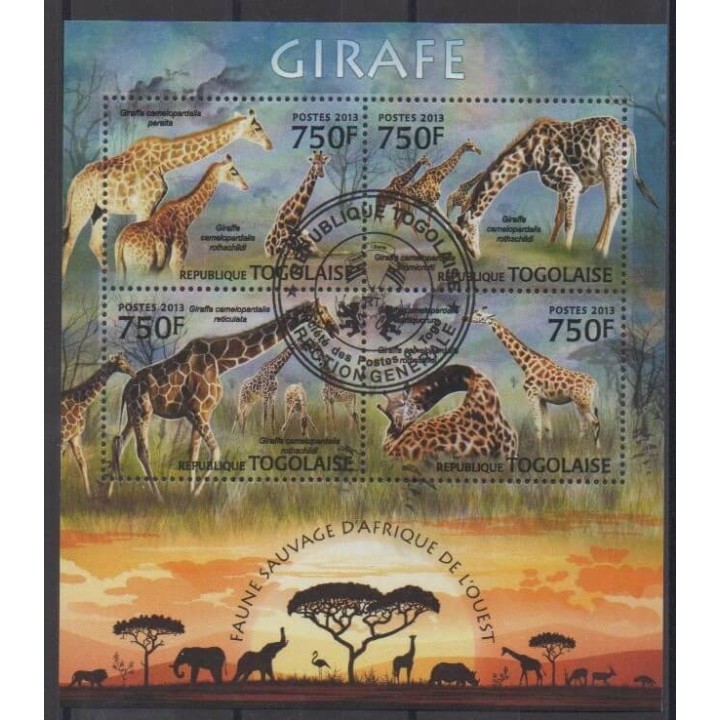 Acheter cette série de timbres du Togo de l'année 2013 (No 3188/3191). - Oblitéré