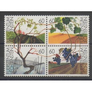 Timbres - Liechtenstein - Poste - 1994 - No 1030/1033 - Arbres